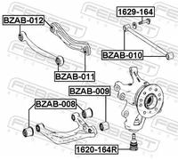Boccola braccio oscillante centro BZAB-009 FEBEST per JEEP MERCEDES-BENZ DODGE