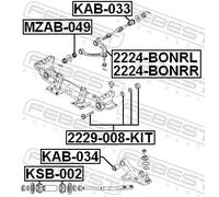 FEBEST KAB-034 Supporto braccio oscillante