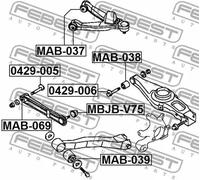 Boccola braccio oscillante davanti all'assale MAB-039 FEBEST per MITSUBISHI