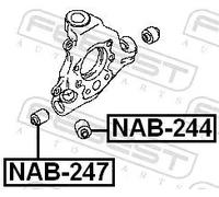 Boccola braccio oscillante davanti all'assale NAB-247 FEBEST per INFINITI NISSAN