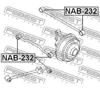 Boccola braccio oscillante dietro l'assale NAB-232 FEBEST per RENAULT NISSAN KIA