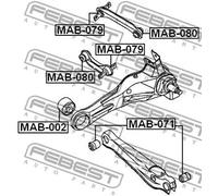 Boccola braccio oscillante Esterno MAB-071 FEBEST per MITSUBISHI VOLVO JEEP