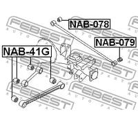 FEBEST NAB-41G Supporto braccio oscillante