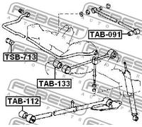 Boccola braccio oscillante Esterno TAB-091 FEBEST per TOYOTA LAND ROVER