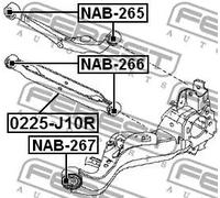 Boccola braccio oscillante inferiore NAB-266 FEBEST per NISSAN RENAULT