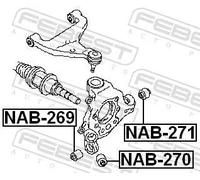 Boccola braccio oscillante inferiore NAB-269 FEBEST