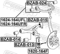 Boccola braccio oscillante interno BZAB-014 FEBEST per JEEP MERCEDES-BENZ DODGE