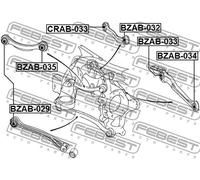 Boccola braccio oscillante interno BZAB-033 FEBEST per MERCEDES-BENZ SL CLASSE E