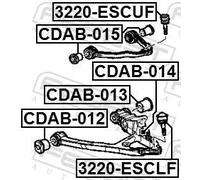 Boccola braccio oscillante interno CDAB-012 FEBEST per CADILLAC CHEVROLET GMC