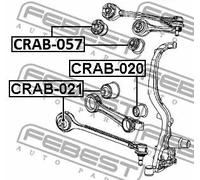 Boccola braccio oscillante interno CRAB-021 FEBEST per CHRYSLER DODGE