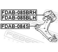 Boccola braccio oscillante interno FDAB-084S FEBEST per FORD MONDEO V Hatchback