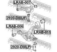 Boccola braccio oscillante interno LRAB-006 FEBEST per LAND ROVER DISCOVERY III