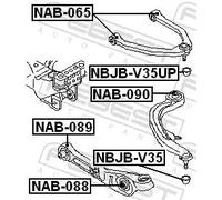 Boccola braccio oscillante interno NAB-089 FEBEST per NISSAN INFINITI