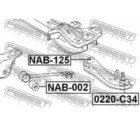 Boccola braccio oscillante interno NAB-125 FEBEST per NISSAN INFINITI
