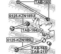 Boccola braccio oscillante interno TAB-169 FEBEST per TOYOTA LAND CRUISER 90