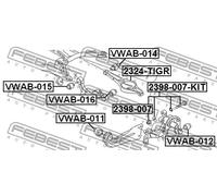 Boccola braccio oscillante interno VWAB-014 FEBEST per VW PEUGEOT CITROËN SKODA