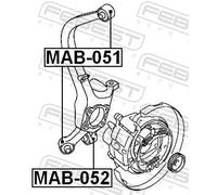 FEBEST MAB-052 Bronzina cuscinetto, Braccio oscillante