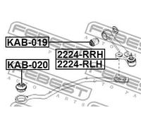 Boccola braccio oscillante posteriore KAB-019 FEBEST per KIA RIO I Hatchback