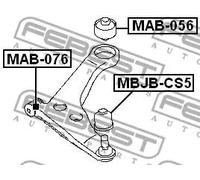 Boccola braccio oscillante posteriore MAB-056 FEBEST per MITSUBISHI OUTLANDER I