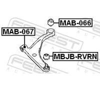 Boccola braccio oscillante posteriore MAB-066 FEBEST per MITSUBISHI CITROËN