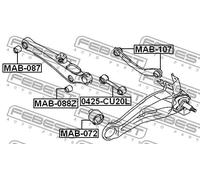 Boccola braccio oscillante posteriore MAB-107 FEBEST per MITSUBISHI JEEP PEUGEOT