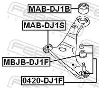 Boccola braccio oscillante posteriore MAB-DJ1B FEBEST per MITSUBISHI ECLIPSE IV
