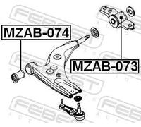 Boccola braccio oscillante posteriore MZAB-073 FEBEST per MAZDA 323 S IV