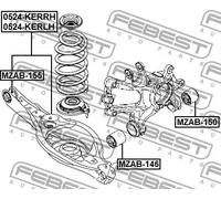 Boccola braccio oscillante posteriore MZAB-155 FEBEST per MAZDA 3 3 Tre volumi
