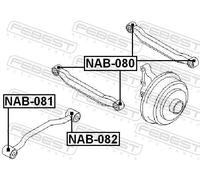 Boccola braccio oscillante posteriore NAB-082 FEBEST per NISSAN INFINITI
