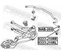 Boccola braccio oscillante posteriore NAB-260 FEBEST per NISSAN RENAULT