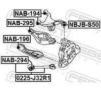 FEBEST NAB-295 Supporto braccio oscillante