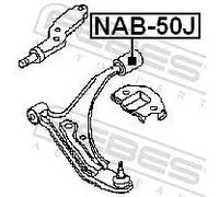 Boccola braccio oscillante posteriore NAB-50J FEBEST per NISSAN PRIMERA