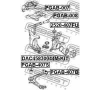 Boccola braccio oscillante posteriore PGAB-407B FEBEST per PEUGEOT CITROËN