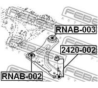 Boccola braccio oscillante posteriore RNAB-003 FEBEST per RENAULT LATITUDE