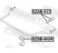 Boccola braccio oscillante posteriore SZAB-033 FEBEST per SUZUKI OPEL