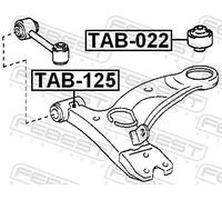 Boccola braccio oscillante posteriore TAB-022 FEBEST per TOYOTA AVENSIS