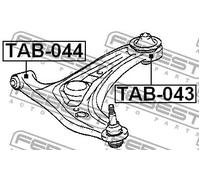 Boccola braccio oscillante posteriore TAB-043 FEBEST per TOYOTA YARIS VERSO
