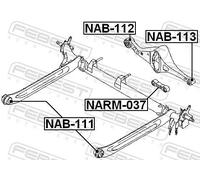 Boccola braccio oscillante Sx NAB-113 FEBEST per NISSAN PRIMERA