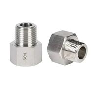 Boccola di riduzione esagonale da G3/8" femmina a maschio M10 12 1/8" 1/4" 3/8" NPT, adattatore in acciaio inox 304 ad alta pressione, 1 pezzo(M18x1.5 Male)