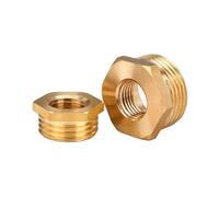 Boccola esagonale Adattatore femmina, Raccordo riduttore for tubo con boccola esagonale in ottone, adattatore filettato da F a M, misure multiple, confezione da 20(100 Pcs,F 06 To M G1)