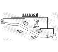 Boccola in gomma barra stabilizzatrice Assale anteriore BZSB-001 FEBEST