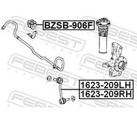Boccola in gomma barra stabilizzatrice Assale anteriore BZSB-906F FEBEST per VW