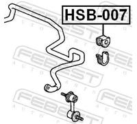 Boccola in gomma barra stabilizzatrice Assale anteriore HSB-007 FEBEST per HONDA