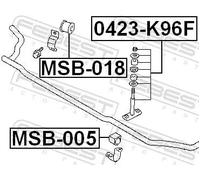 FEBEST MSB-005 Supporto, Stabilizzatore per MITSUBISHI,MITSUBISHI (BJC)