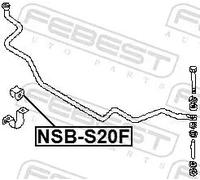 Boccola in gomma barra stabilizzatrice Assale anteriore NSB-S20F FEBEST