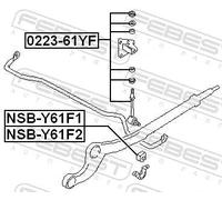 FEBEST NSB-Y61F2 Supporto, Stabilizzatore per NISSAN