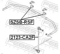 Boccola in gomma barra stabilizzatrice Assale anteriore SZSB-RSF FEBEST per OPEL
