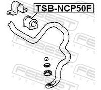 Boccola in gomma barra stabilizzatrice Assale anteriore TSB-NCP50F FEBEST