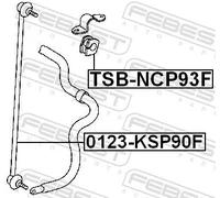 Boccola in gomma barra stabilizzatrice Assale anteriore TSB-NCP93F FEBEST