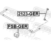 FEBEST Cuscinetto Stabilizzatore Posteriore per Ford Mondeo III Torneo BWY B5Y B